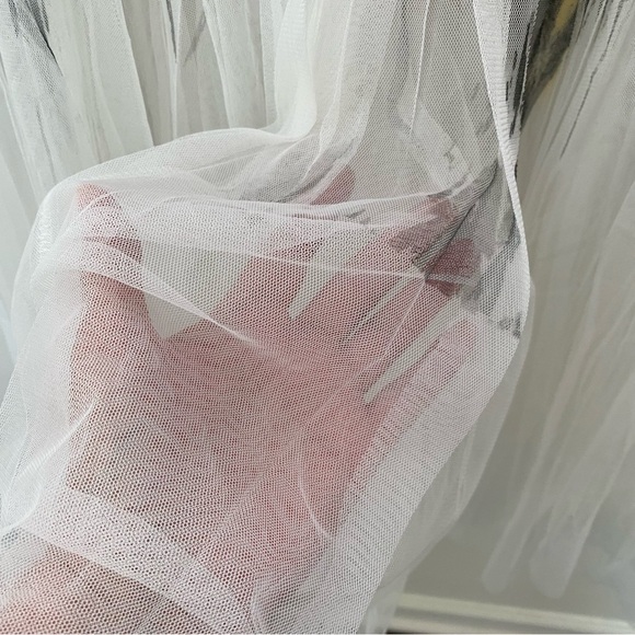 Origami By Vivian Mesh Tulle Layered Multicolored Jacket Dress S - Picture 7 of 16